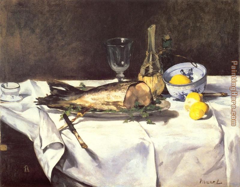 The Salmon painting - Edouard Manet The Salmon art painting